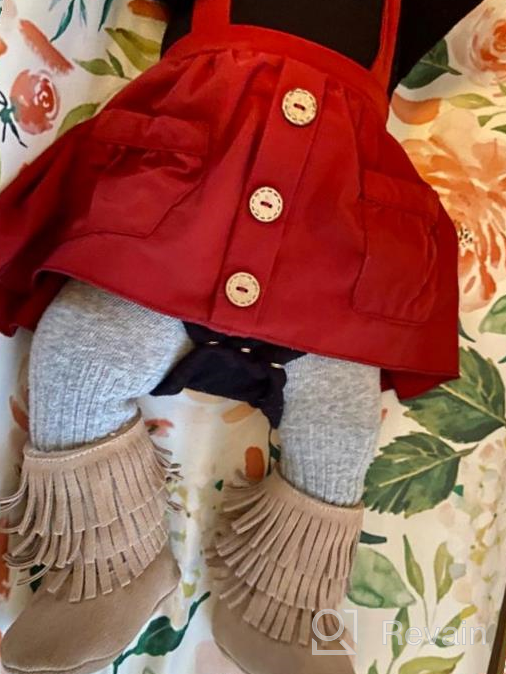 img 1 attached to Leather Fringe Baby Booties For Girls Boys Winter Snow Boots With Tassels Hard Sole Fur Lined Toddler Moccasins Shoes By HONGTEYA review by Zachary Caldwell