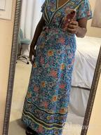 img 1 attached to Women'S Summer Wrap Dress: Bohemian Floral Print, V-Neck High Split Maxi - S-XL review by Jordan Doyle
