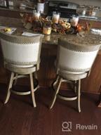 img 1 attached to 29-Inch Boraam Melrose Barstool In Driftwood Wire-Brush And Ivory - 1 Pack review by Emmanuel Winschel