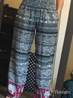 img 1 attached to Stay Comfortable And Chic With PIYOGA Palazzo Pants: Smocked High Waist, Loose Flare, And Convenient Pockets For Women review by Michael Dixon