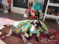 img 1 attached to Stretchable Yellow Duck Dog And Cat Pajamas For Small Dogs - Soft Material Dog Apparel For Comfy Sleepwear review by Robert Kimble