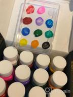 img 1 attached to Vibrant Glass Paint Set - 12 Colors For DIY Painting On Wine Glasses And More (12 X 25Ml) review by Durward Carlson