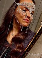 img 1 attached to Women'S Fringe Masquerade Head Chain Rhinestone Face Jewelry For Halloween Party Cosplay - MineSign Tassel Mask Chain review by Chad Gue