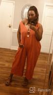 img 1 attached to Chic And Comfy Sleeveless Jumpsuit With Wide Leg Pants, Pockets, And Chiffon Tank Top For Women - ECDAHICC review by Jarrett Young