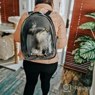 картинка 1 прикреплена к отзыву XZKING Transparent Space Capsule Pet Carrier Bag – Cat Backpack Carrier with Bubble Design, Airline Approved Travel Carrier for Small Dogs, Cats, Puppies – Outdoor Use Hiking Backpack, Red Color от Matt Tito