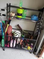 img 1 attached to Mythinglogic Garage Storage System With Baskets And Hooks - Ideal Sports Equipment Organizer And Garage Ball Storage For Indoor/Outdoor Use review by Robert Smith
