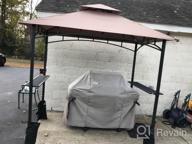 img 1 attached to Upgrade Your Backyard BBQ With KEYMAYA 8X5 Grill Gazebo Shelter: Double Tier Canopy, Steel Frame And Bar Counters + Bonus LED Lights review by Candace Ramirez