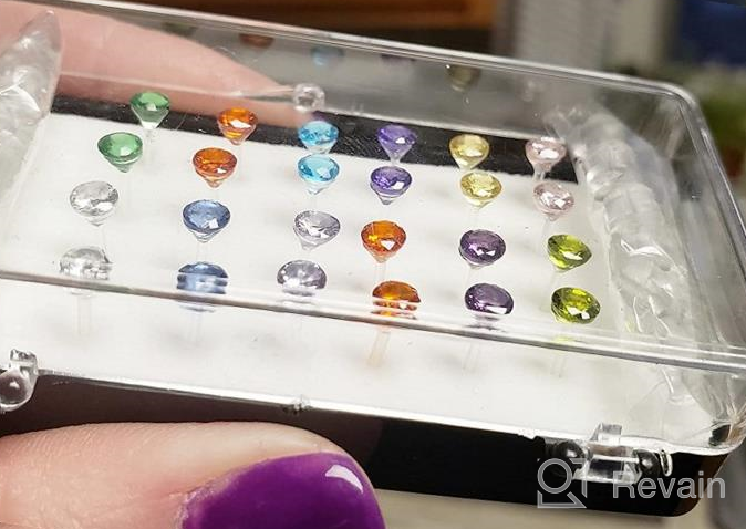 img 1 attached to 👂 Jstyle 12 Pairs Clear Plastic Stud Earrings for Women - Acrylic Post, Sensitive Ears, Cubic Zirconia, Birthstone Stud Earrings Set, 2-8mm review by Karla Kennedy
