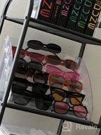 img 1 attached to Clear Eyeglasses Display Case Sunglasses Organizer Tray Box Tabletop Holder Stand - 5 Layer MineSign Sticker Display review by Saber Spencer