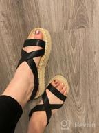 img 1 attached to Step Into Style: Women'S Elastic Ankle Strap Cork Platform Sandals From Katliu review by Tara May