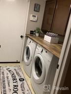 img 1 attached to Benissimo-Modern Mat, 24"X62" Ultra-Thin Laundry Room Mat, Funny Non Slip Rubber Laundry Mats, Machine Washable, Runner Floor Mat For Washroom, Bathroom Decor, Self Service-Load Of Fun-Open 24 Hours review by Andy Ucros