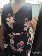 img 1 attached to Women'S Summer Dress: ECOWISH Floral Print Geometric Pattern Belted V-Neck Dress review by Derick Johns