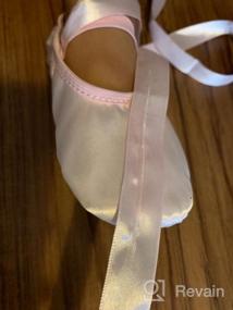 img 6 attached to Satin Ballet Shoes for Girls, Toddlers, Kids, and Women - Full Sole Ballet Slippers with Ribbon, Ideal for Ballet Practice and Dance