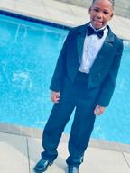 img 1 attached to Classic Boys Black Tuxedo Outfit Set with Tail for Special Occasions review by Benny Suazo