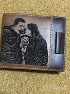 img 1 attached to Personalized Leather Wallets With Custom Engraving And Photo Insert – Ideal Gifts For Men, Husband, Dad, And Son review by Kris Martin