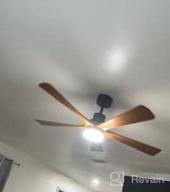 img 1 attached to Ensenior Ceiling Fan With Lights Remote Control, W1-3, 52 Inch, Black, DC Motor review by Telly Roden