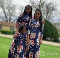 img 1 attached to Stylish Mommy and Me Matching Maxi Dresses with Boho Floral Print and Convenient Pockets from Qin.Orianna review by Veronica Williams