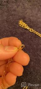 img 8 attached to Шикарно и стильно: женское колье и браслет из 14-каратного золота с цепочкой и скрепкой от SOVESI