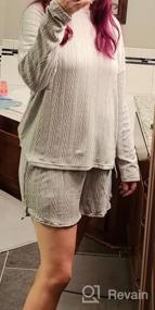 img 5 attached to Stay Cozy And Stylish With MEROKEETY Women'S Casual Cable Knit Pajama Sets