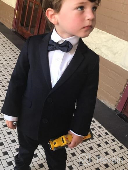 img 1 attached to 👦 Navy Blue Appaman Big Boys' Two Piece Classic Mod Suit: A Timeless Choice for Your Little Gentlemen review by Warrick Batebi
