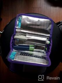 img 8 attached to YOUSHARES Insulin Cooler Travel Case - Medication Diabetic Insulated Organizer Portable Cooling Bag For Insulin Pen And Diabetic Supplies With 2 Cooler Ice Pack (Purple)