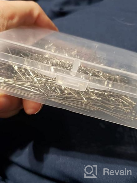 img 1 attached to Premium 1000Pcs Stainless Steel Dressmaker Pins With Flat Head, Straight Pins Sewing Set With Plastic Box For Jewelry Making, Sewing And Crafts review by Mark Hicks