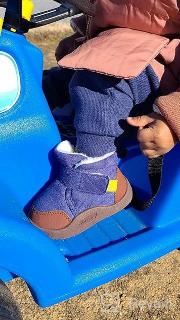 img 1 attached to 🥾 Cozy Winter Anti-Skid Toddler Boots for Girls and Boys - Coffee-colored Shoes review by Dan Olsen