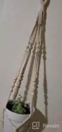 img 1 attached to POTEY 610102 Macrame Plant Hanger: Stylish Hanging Planter For Indoor And Outdoor Home Decor - Ivory, 35 Inch review by Junior Rojas