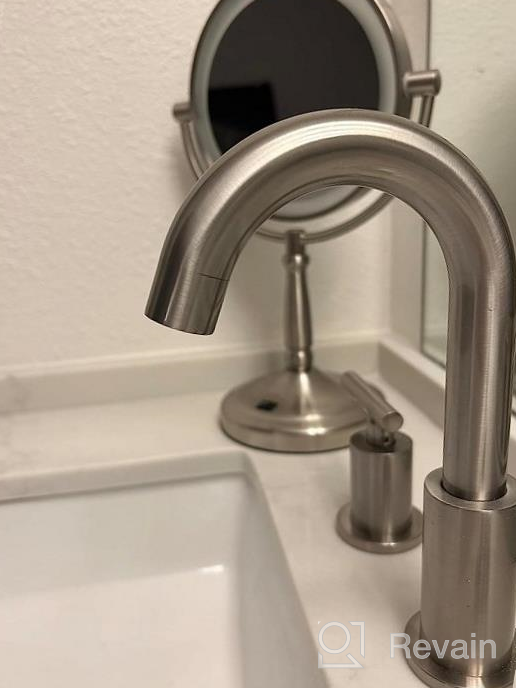 img 1 attached to Upgrade Your Bathroom With TRUSTMI'S Elegant 2-Handle 8 Inch Widespread Sink Faucet In Brushed Nickel review by Chad Aguirre