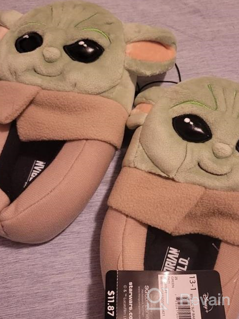 img 1 attached to Star Mandalorian Child Toddler Slippers Boys' Shoes review by Travis Carter