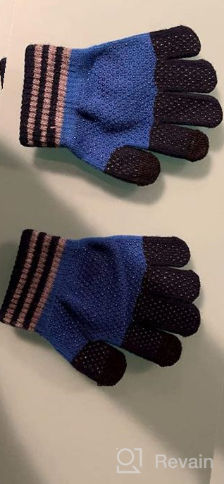 img 1 attached to Kids' Winter Gloves: Warm and Stretchy Magic Knitted Glove for Boys - MIG4U (3 or 6 Pairs) review by Shawn Jacobs