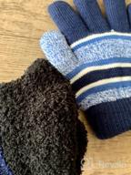 картинка 1 прикреплена к отзыву Зимний набор шапки, шарфа и перчаток Maylisacc для мальчиков и девочек возрастом от 3 до 6 лет - с полосатой шапкой с помпонами, перчатками и грелкой на шею. от Greg Princeking