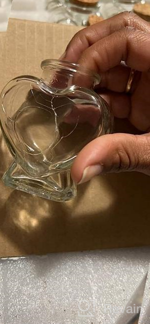 img 1 attached to 20-Piece Heart Shaped Glass Jars With Cork Lids - Perfect For Wedding Decorations, DIY Projects & Party Favors! review by Omar Thorndike