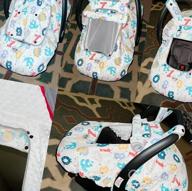 img 1 attached to Babies Car Seat Covers - SMTTW Infant Car Canopy For Spring, Summer, Autumn & Winter - Universal Fit, Snug Warm And Breathable - Car Seat Canopy For Boys And Girls With Cute Elephant Design review by Jonathan Arroyo