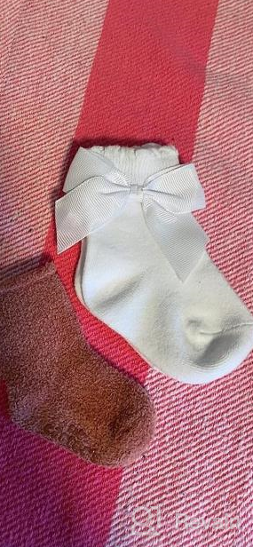 img 1 attached to 6 Pairs White Bow Cotton Socks For Baby Girls - CozyWay Toddler Infants Ankle Socks review by Samuel Hansen