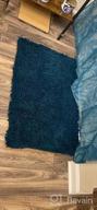 img 1 attached to Navy Non-Slip Bath Mat: Extra Thick, Chenille Fluffy Shag Bathroom Rug For Entryway, Living Room, And Indoor Spaces - 20" X 32 review by Razz Hieb