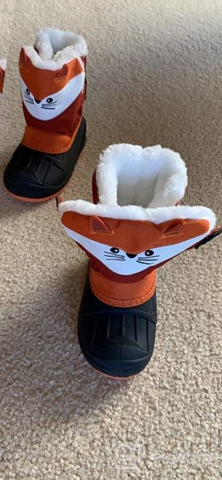 img 1 attached to MORENDL Kids' Snow Boots: Insulated, Waterproof, Warm & 👣 Anti-Slip Winter Shoes for Boys and Girls Outdoor Walking (Toddler/Little Kid) review by Tim Shah