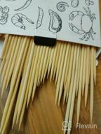 img 1 attached to 150Pcs 10"Φ4Mm Natural Bamboo Skewers Sticks For Grilling, Carmel Apple Bar, Chocolate Fountain Appetizers BBQ Crafting And Party review by John Stefko