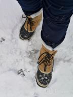 img 1 attached to SOREL - Kids' Youth Caribou Waterproof Winter Boot with Fur Snow Cuff - Perfect for Snowy Adventures! review by Robin Naber