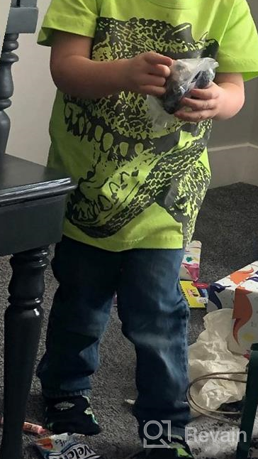 img 1 attached to 🦖 HowJoJo Dinosaur Shirts: Fun Graphic Cotton Boys' Clothing in Tops, Tees & Shirts review by Troy Tec