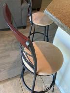img 1 attached to VECELO Adjustable Barstools With 360 Degree Swivel Seat And Comfortable Cushion, Set Of 2 review by Terrence Tucker