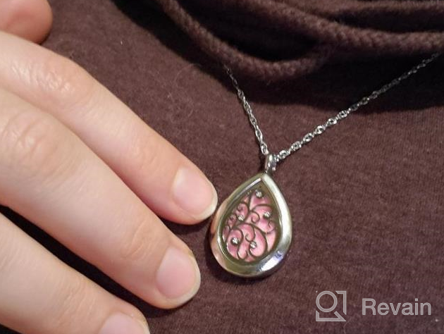 img 1 attached to Aromatherapy Teardrop Pendant Locket Necklace With GoorDik Essential Oil Diffuser And 8 Refill Pads review by Ronald Duguay