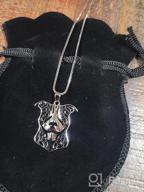 img 1 attached to 🐶 Sterling Silver American Staffordshire Pit Bull Dog Jewelry Set - Necklace and Dangle Earrings by Ginger Lyne. Puppy Dog Pet Pendant with Box Chain, Doggie Animal Paw Print Heart Accessories for Pit Bull Mom, Women, Girls, and Teens. review by Hannah Anderson