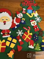 img 1 attached to 3Ft DIY Felt Christmas Tree Set For Kids Wall, Shareconn Felt Tree With 31 Detachable Ornaments For Toddlers, Wall Hanging Xmas Gifts With Santa Decoration review by David Elam