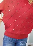 img 1 attached to Fashionable Women'S Long Sleeve Ribbed Knit Pearl Sweater Pullover By Miessial review by Brian Sitton