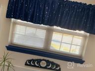 img 1 attached to ZHH Navy Blue Star Pattern Valance Curtain - 54X18 Inches Blackout Cafe Curtain For Elegant Window Dressing, 1 Piece Set review by Patrick Keita