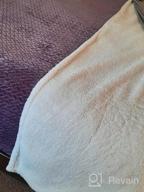 img 1 attached to HOMEIDEAS Queen/Full Size Sherpa Blanket - Violet/Purple Jacquard Leaves Pattern Flannel Fleece Soft And Cozy All-Season Lightweight Plush Blanket For Couch Or Bed, 90X90 Inches review by Nicholas Harrington