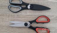 img 1 attached to Cut Smarter With Befano Kitchen Shears: 2 Pack Heavy Duty Stainless Steel Scissors For Meat, Poultry, Fish & Herbs, Dishwasher Safe review by Andy Quade