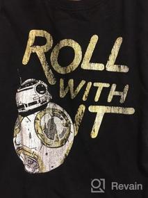 img 2 attached to 🌟 Star Wars Girls' The Last Jedi BB8 Roll with It Short Sleeve Tee: Stylish and Fun!