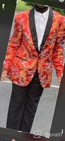 img 5 attached to COOFANDY Men'S Floral Dress Suit Luxury Embroidered Wedding Blazer Dinner Tuxedo Jacket For Party